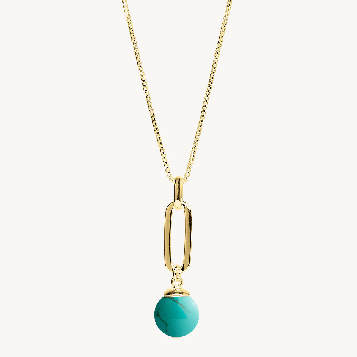 Yellow Gold The Enchantress Turquoise Pendant Necklace