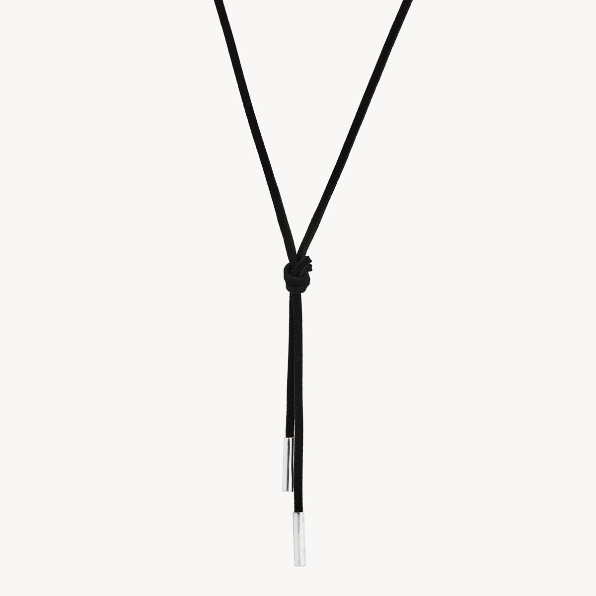 Sterling Silver Gamuza Wrap Rod Necklace