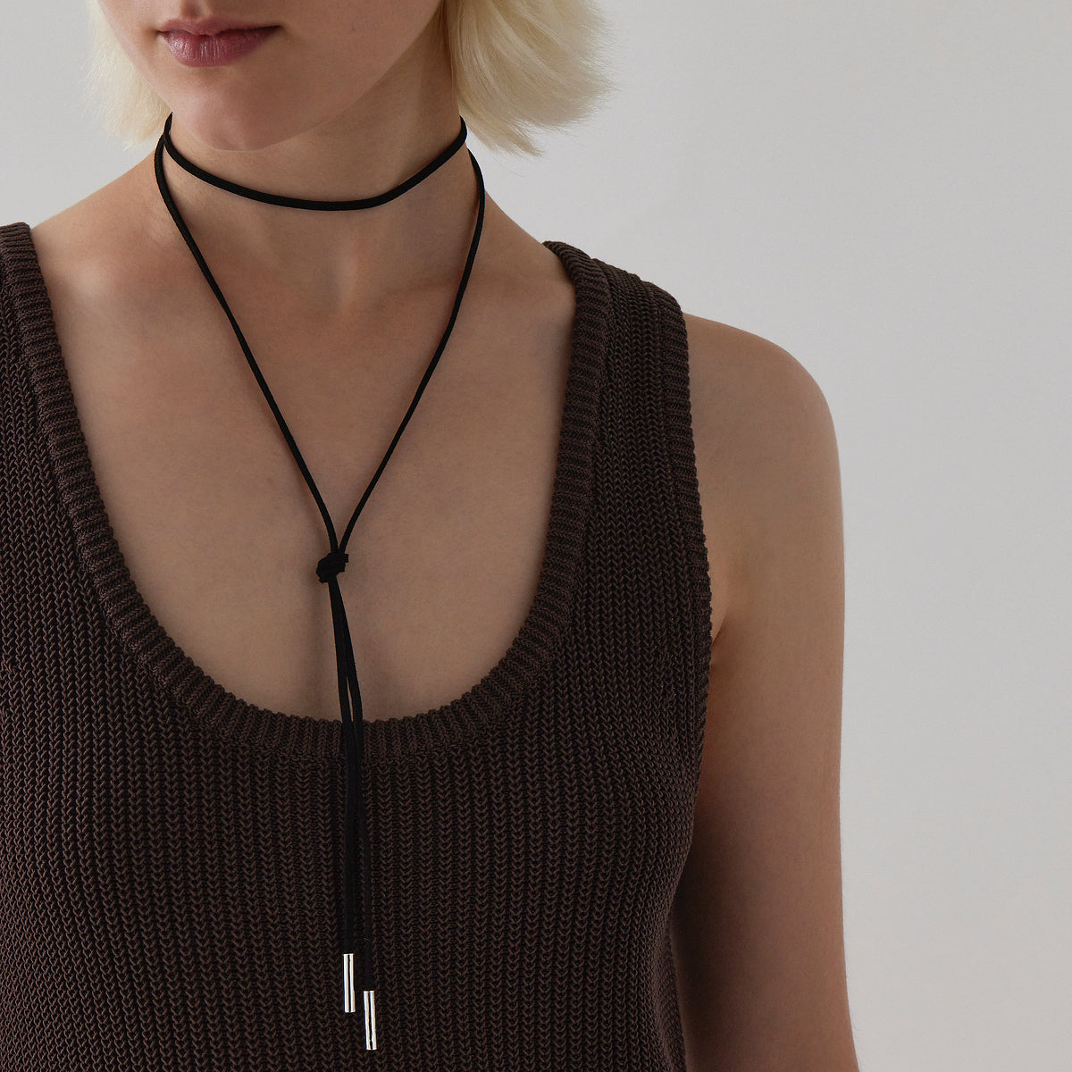 Gamuza Wrap Rod Necklace