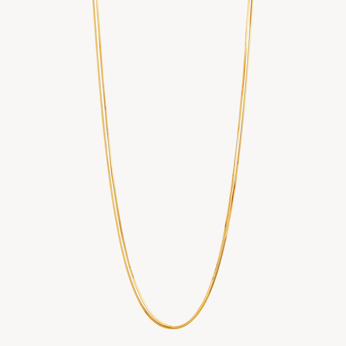 Yellow Gold Mirage Double Chain Necklace