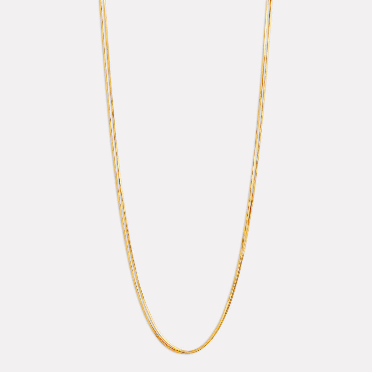 Yellow Gold Mirage Double Chain Necklace