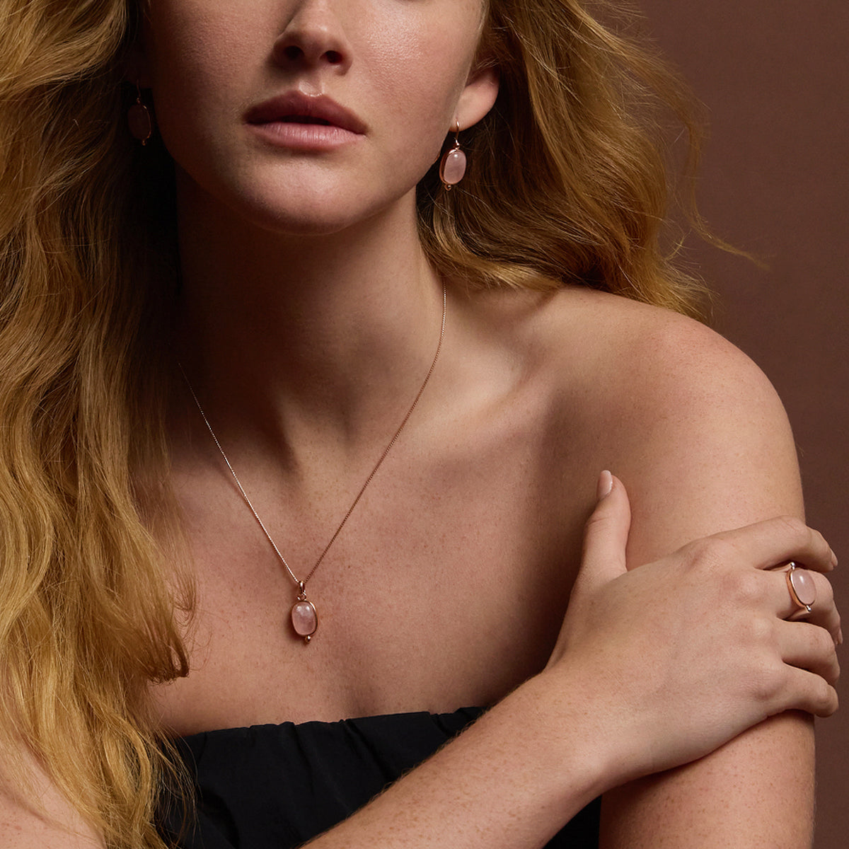 Fleur Rose Quartz Pendant