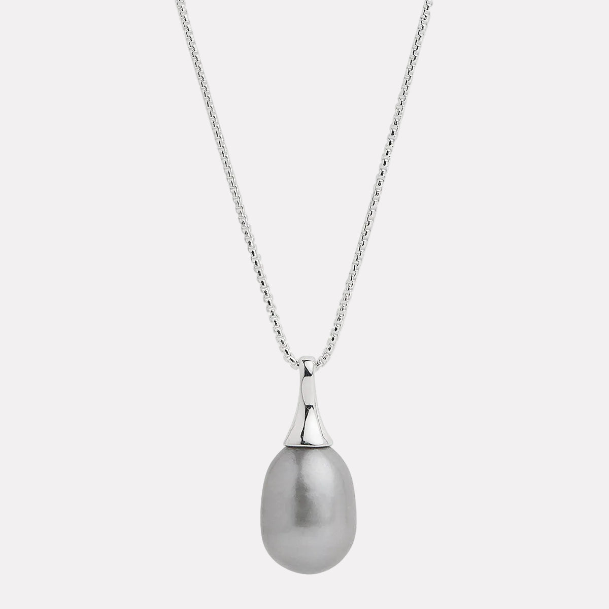 Sterling Silver Isla Grey Pearl Necklace