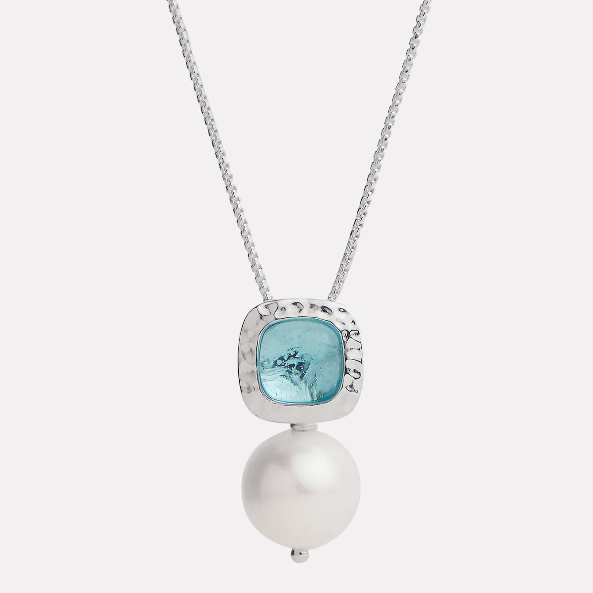 Sterling Silver Blue Lagoon Pearl Necklace