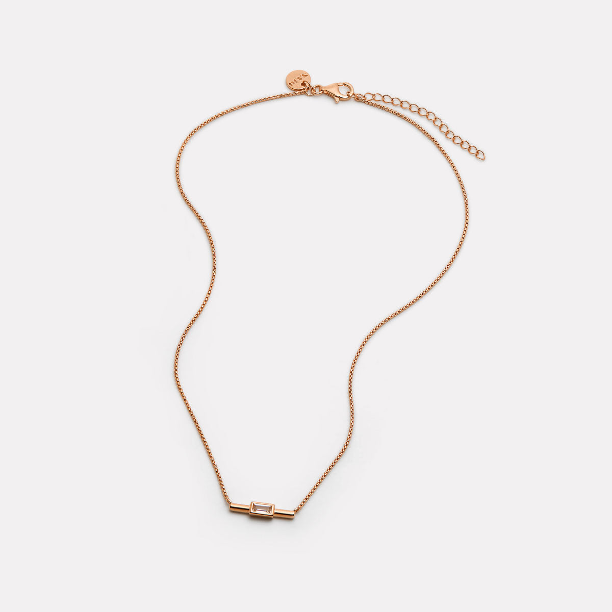 Rose Gold Skye Cubic Zirconia Necklace