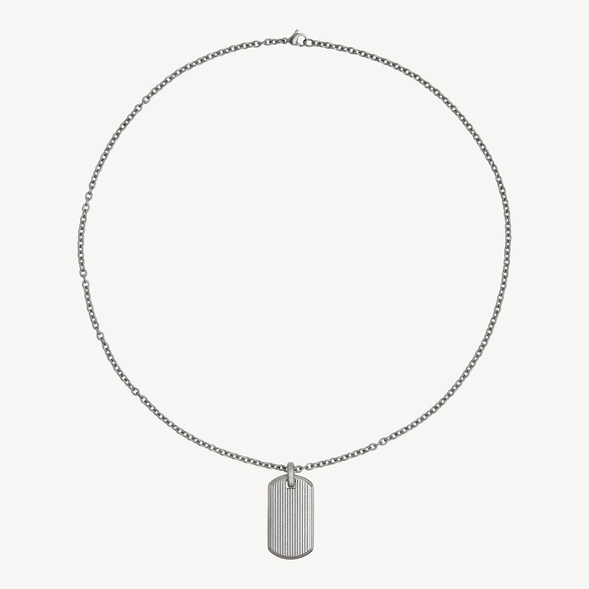 Rocca Men’s Stainless Steel Dog Tag Pendant