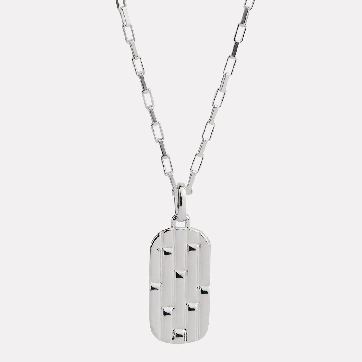 Sterling Silver The Maker Men's Silver Necklace (55cm+ext)