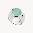 Sterling Silver Chroma Aqua Chalcedony Ring