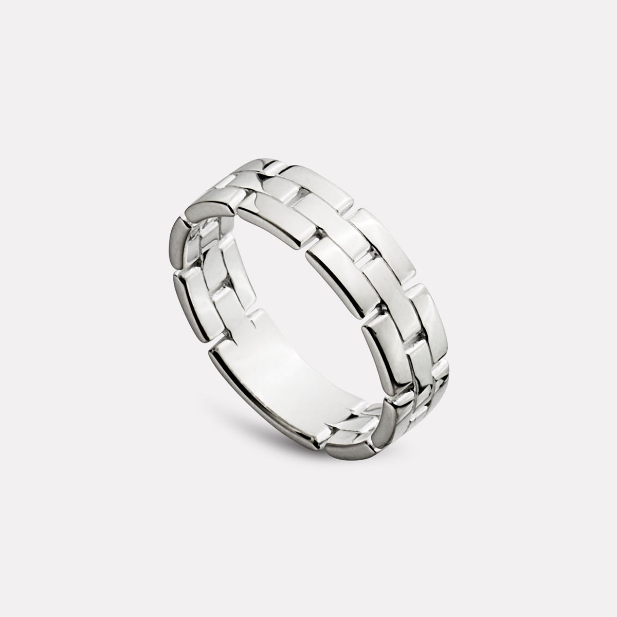 Sterling Silver Bastion Men’s Silver Ring