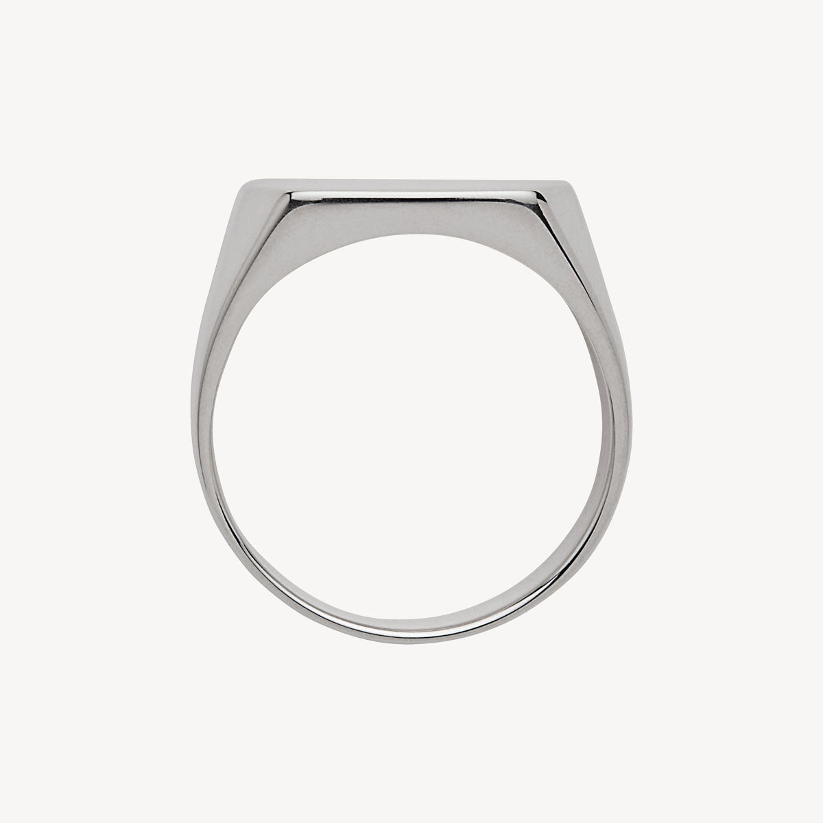 Moto Men’s Silver Rectangular Signet Ring