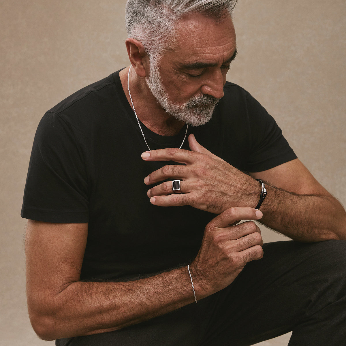 The Paladin Men’s Carbon Fibre and Steel Ring