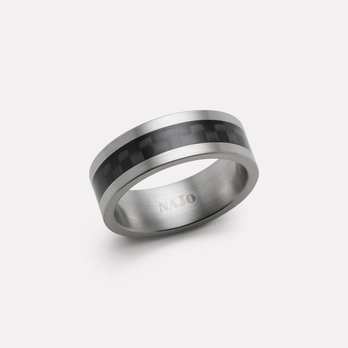 Stainless Steel The Aviator Carbon Fibre and Steel Ring