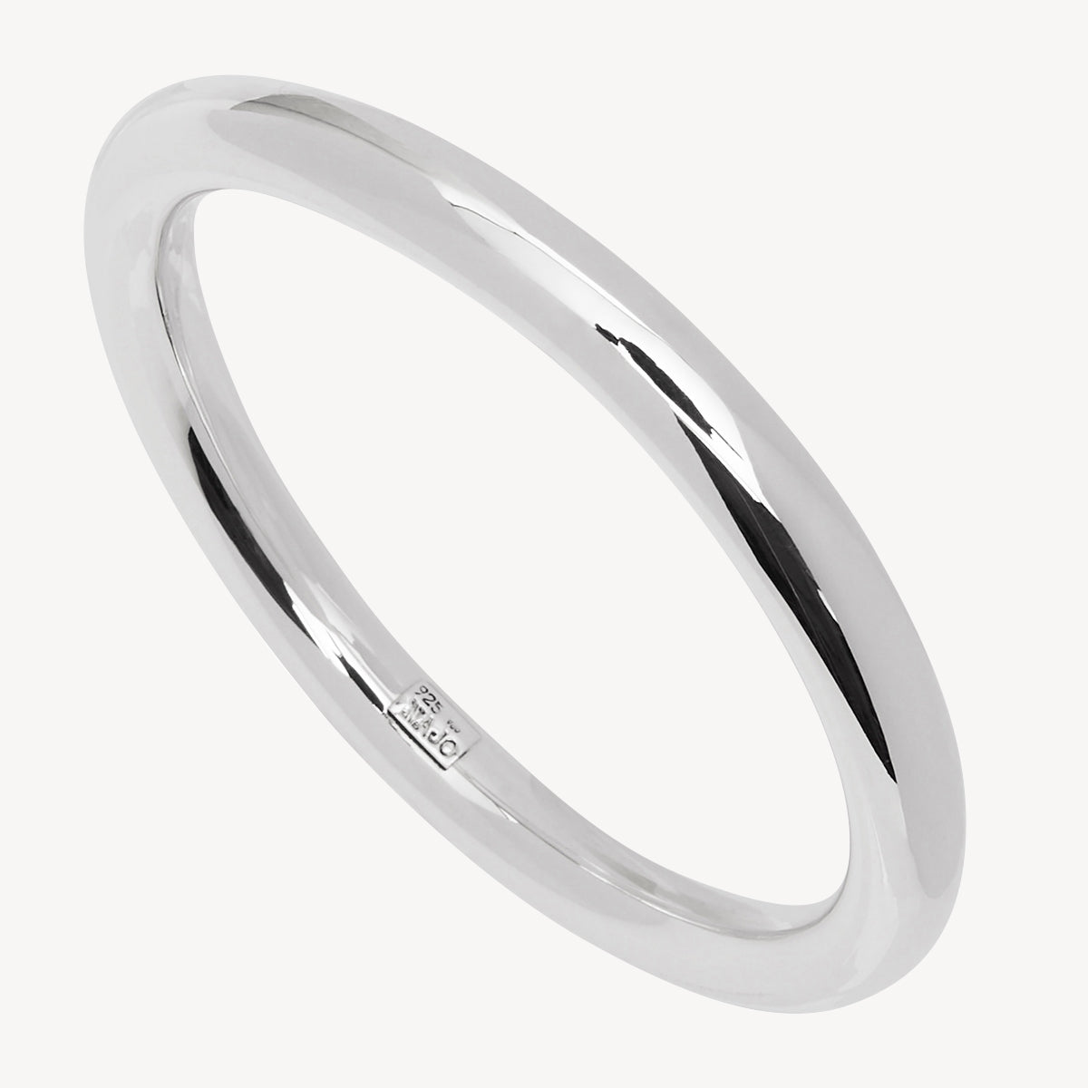 Sterling Silver 64mm 8mm Silver Golf Bangle