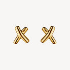 Yellow Gold Kiss Stud Earring