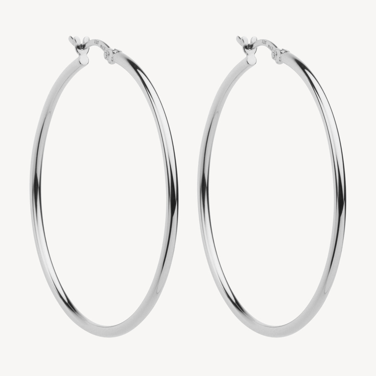 Sterling Silver Simple Hoop 2x45mm