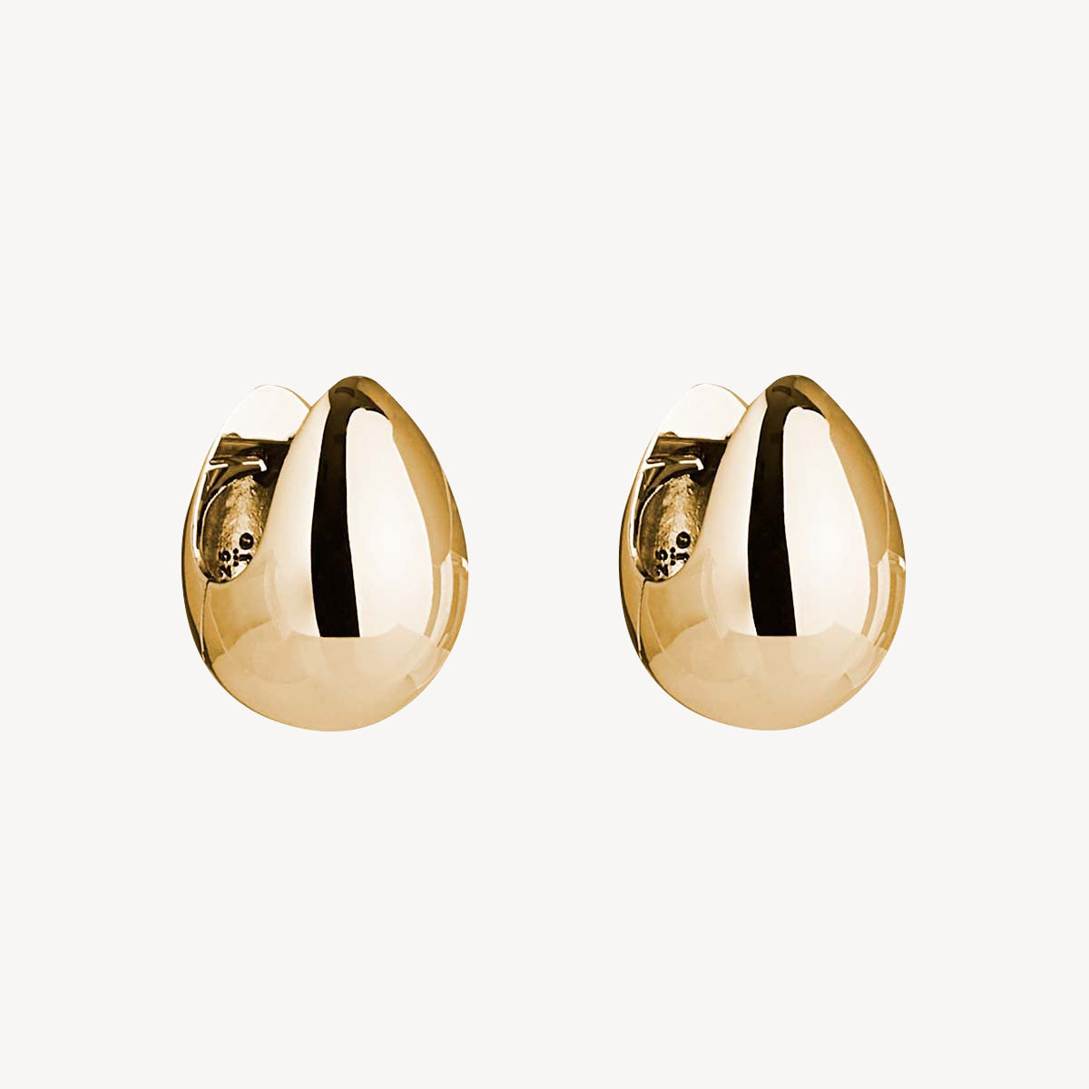 Yellow Gold Mode Huggie Earring