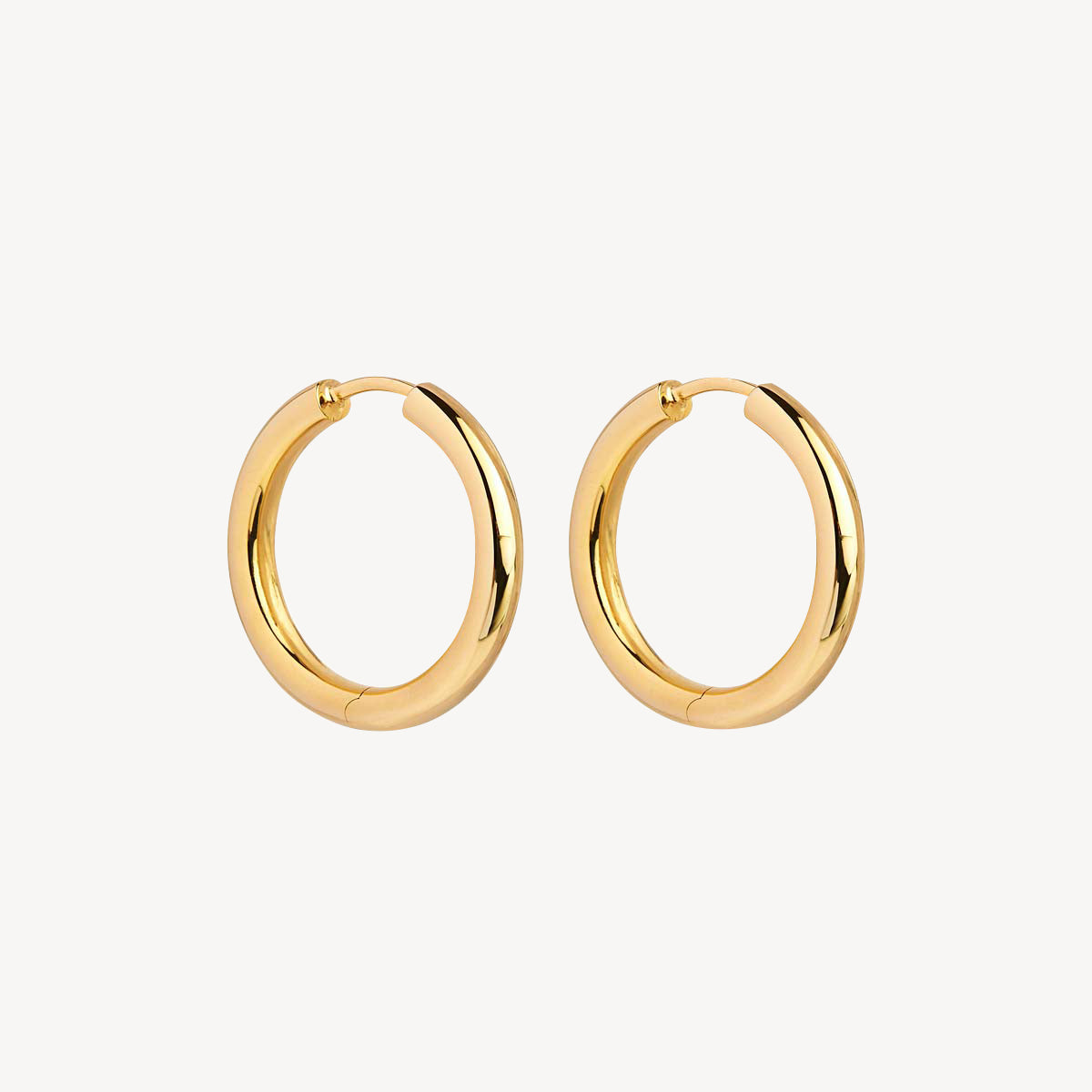 Yellow Gold Subtle Huggie Earring