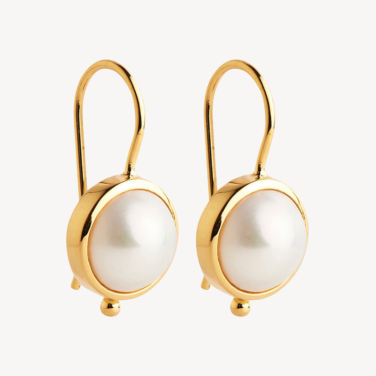 Yellow Gold Garland Pearl Earring