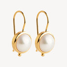 Yellow Gold Garland Pearl Earring