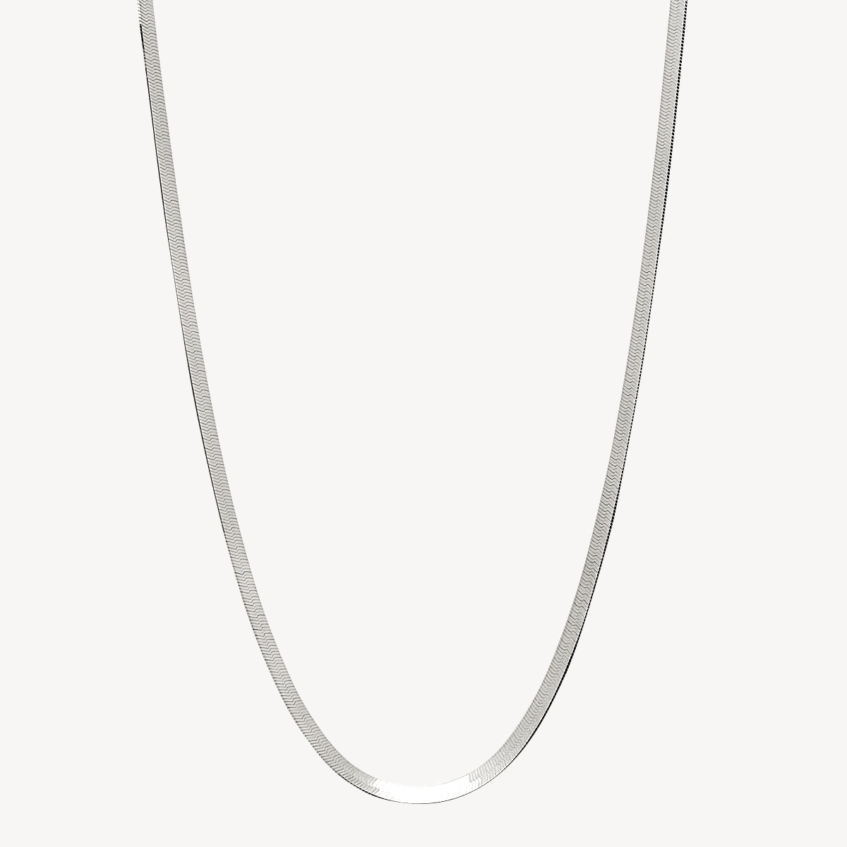 Sterling Silver Herringbone Necklace