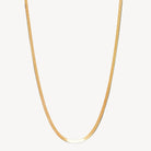 Yellow Gold Herringbone Necklace