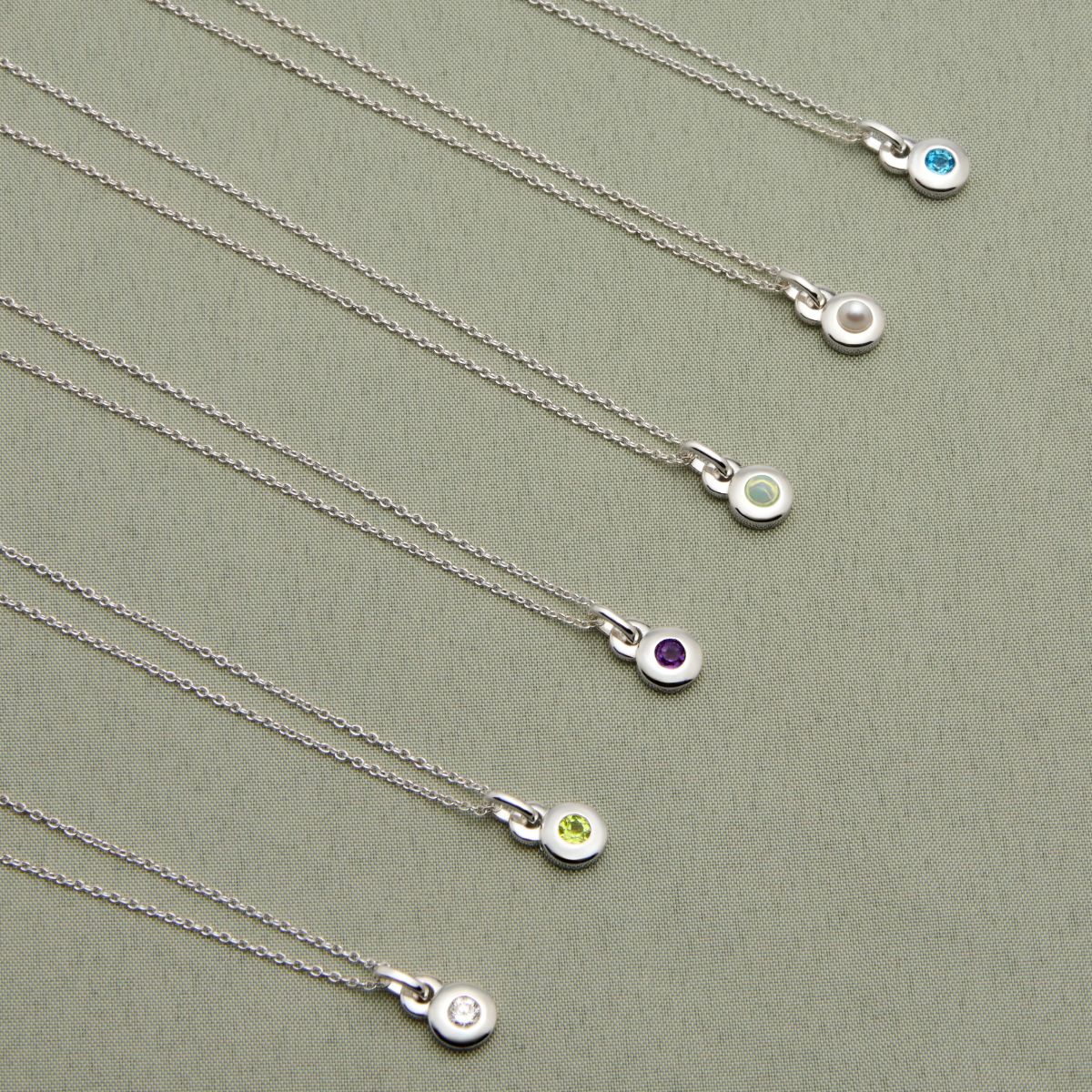 October Opal Birthstone Necklace