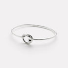 Sterling Silver 60mm You're My Love Knot Bangle