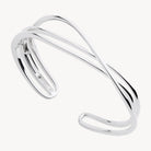 Sterling Silver Brise Hinged Cuff