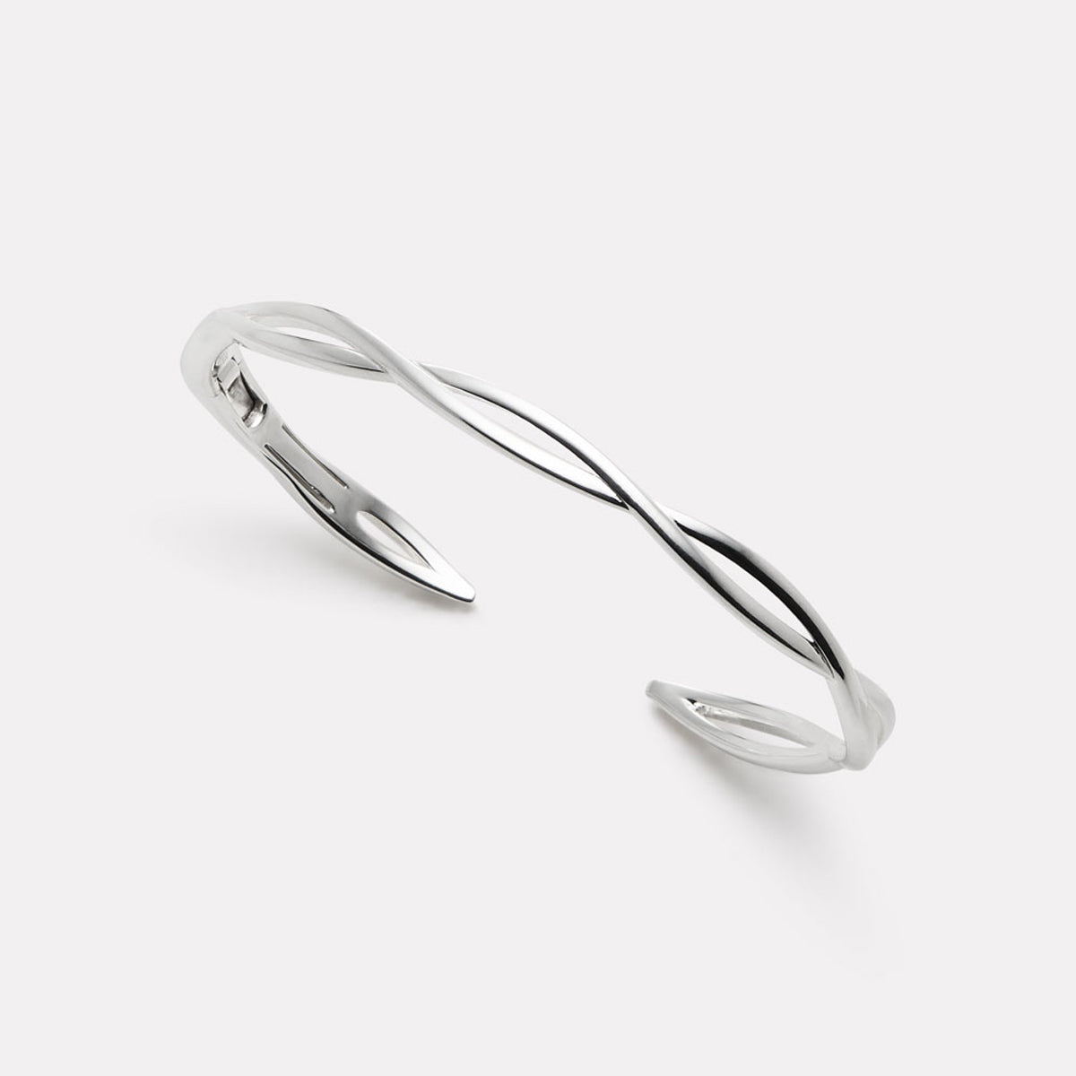 Sterling Silver Belle Hinged Cuff