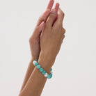 Sunset Amazonite & Pearl Stretch Bracelet