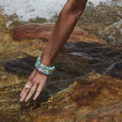 Sunset Amazonite & Pearl Stretch Bracelet