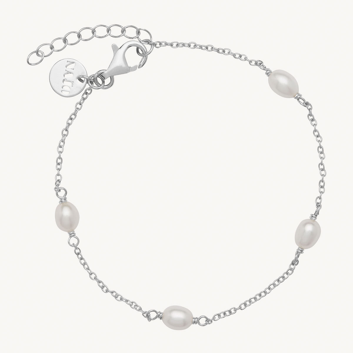 Sterling Silver Tidal Whisper Pearl Bracelet