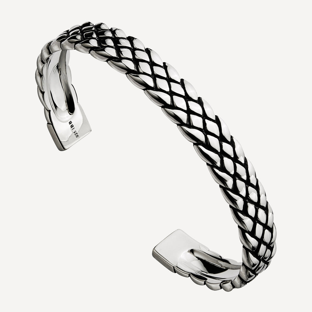 Sterling Silver Ophidian Men’s Silver Cuff