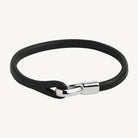 Black Kinship Men’s Leather and Steel Bracelet