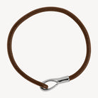 Kinship Men’s Leather and Steel Bracelet