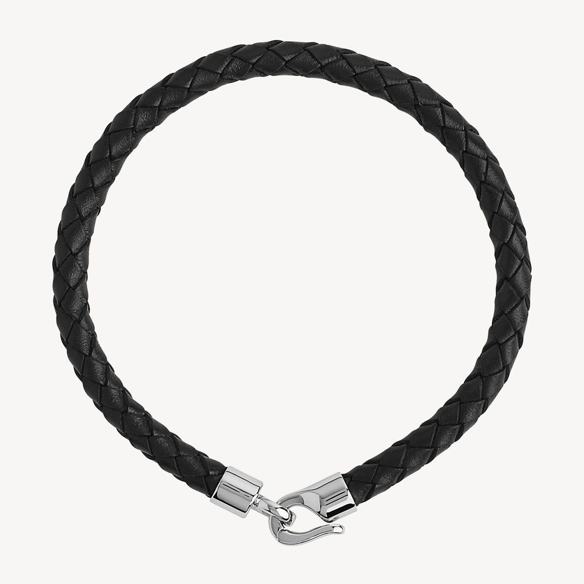 The Mariner Men’s Plaited Leather and Steel Bracelet