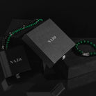 Apollo Men's 6mm Matt Onyx & Steel Elasticated Stretch Bracelet