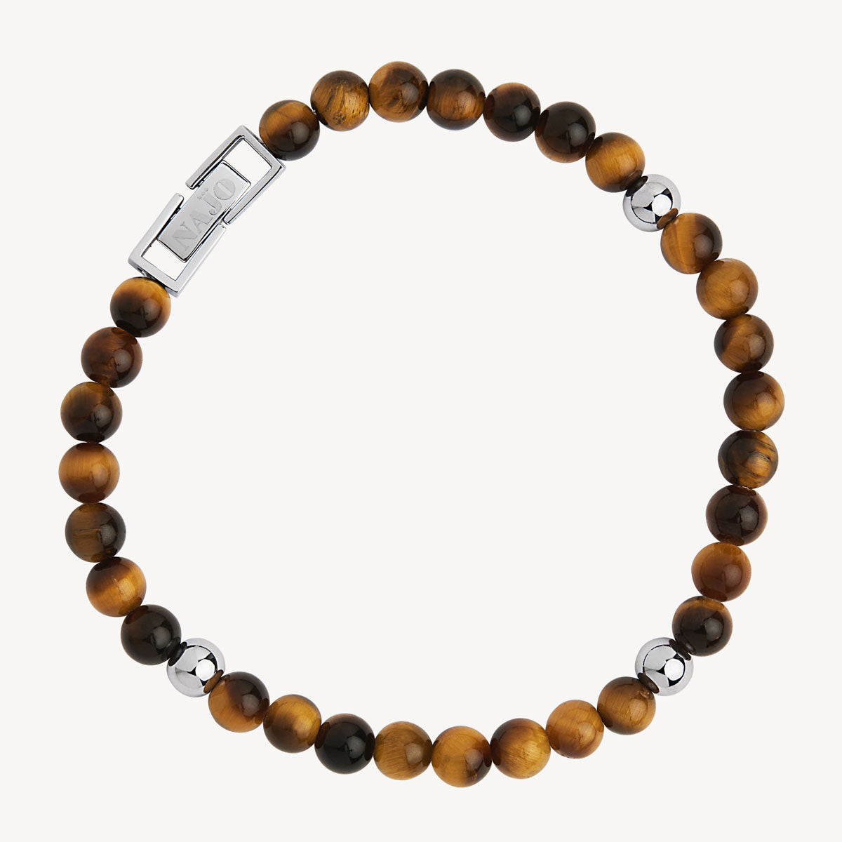Atlas Men's 6mm Beaded Tiger's Eye Bracelet