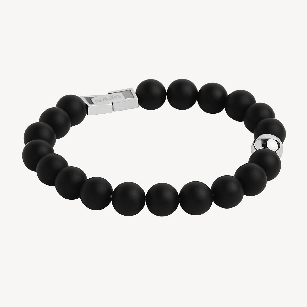 Atlas Men's 10mm Beaded Black Onyx Bracelet