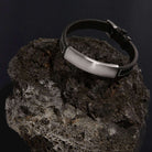 Memento Men’s Leather Buckle Identity Bracelet