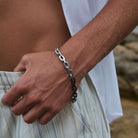 Echo Men's 2-Tone Steel Bracelet (21cm)