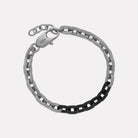Stainless Steel Echo Men's 2-Tone Steel Bracelet (21cm)