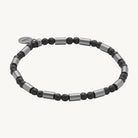 Stainless Steel Nova Men's Haematite & Steel Bracelet