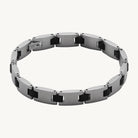 Stainless Steel Paragon Men's Steel & Rubber Bracelet
