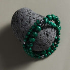 Apollo Men's 6mm Malachite Steel Elasticised Stretch Bracelet