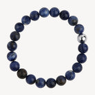 Apollo Men's 10mm Sodalite & Steel Elasticised Stretch Bracelet