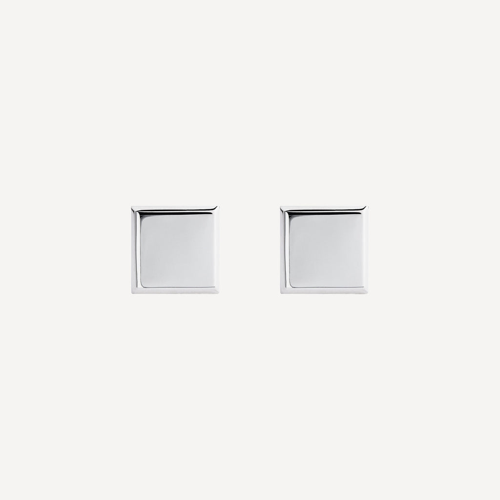 Sterling Silver Clásico Square Men’s Silver Cufflinks