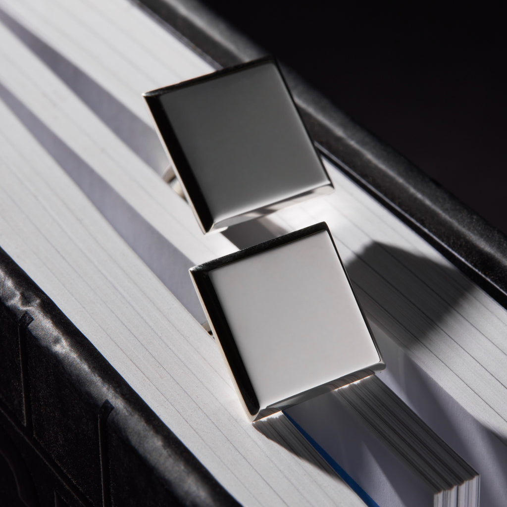 Clásico Square Men’s Silver Cufflinks