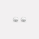 Sterling Silver Double Beat Stud Earring