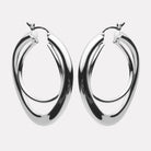 Sterling Silver Strudel Hoop